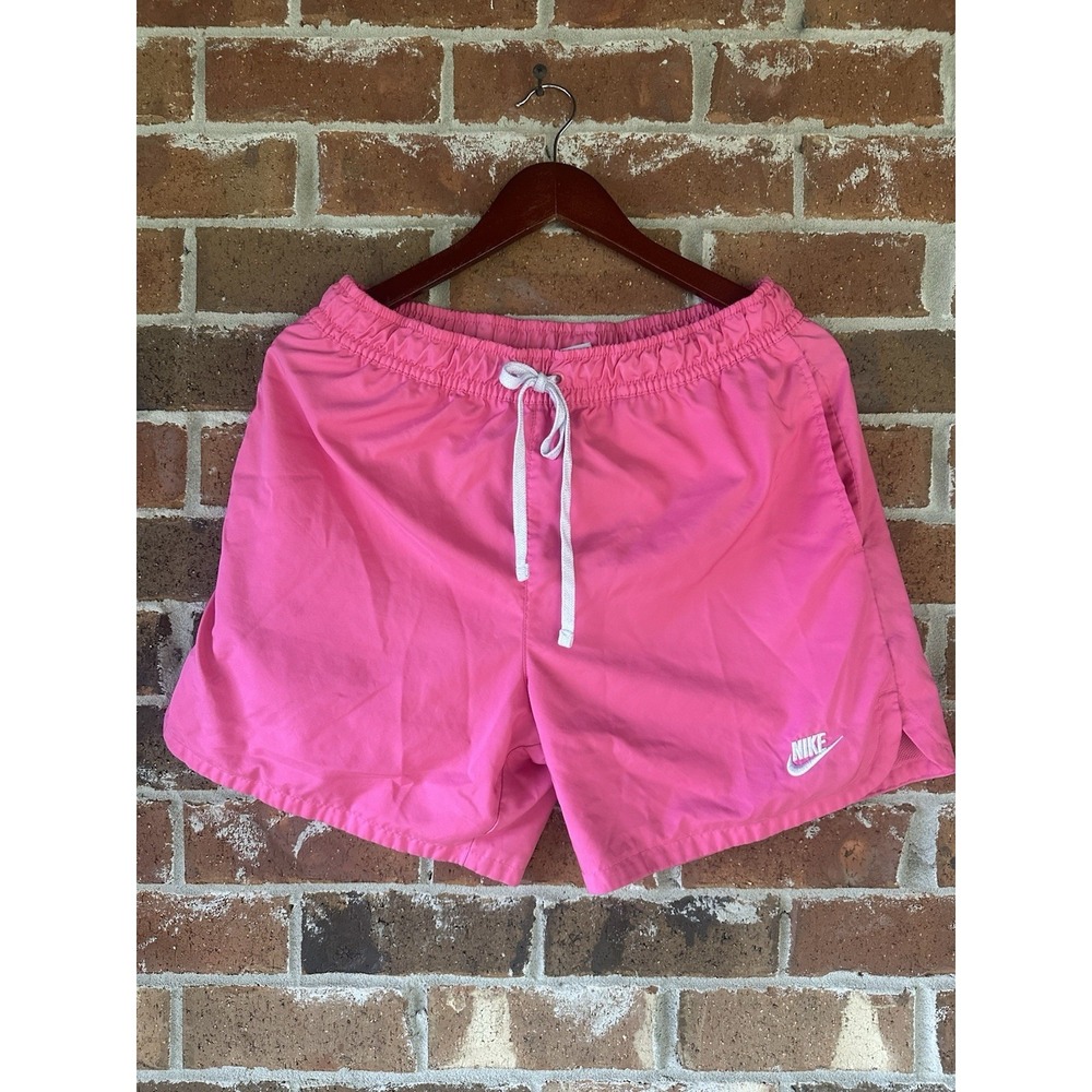 Nike Sportswear Essentials Shorts Mens Medium Pink Woven Lined Flow DM6829-684